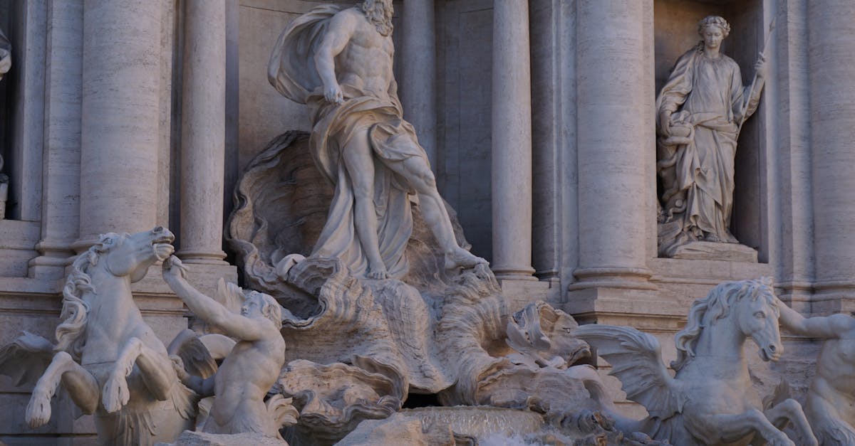 Capture of the iconic Trevi Fountain showcasing its stunning baroque sculptures in Rome, Italy.