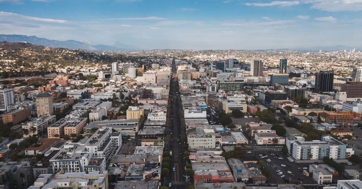 Stunning aerial view of Glendale, showcasing downtown's skyline on a bright day.