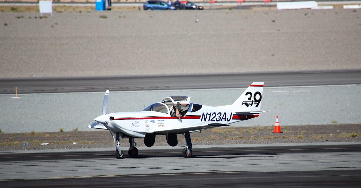 A small aircraft prepares for takeoff at the Reno Air Race in Nevada.