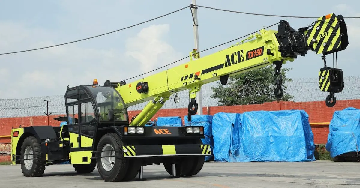 High-quality image of ACE TX 150 crane in Faridabad, Haryana, India.