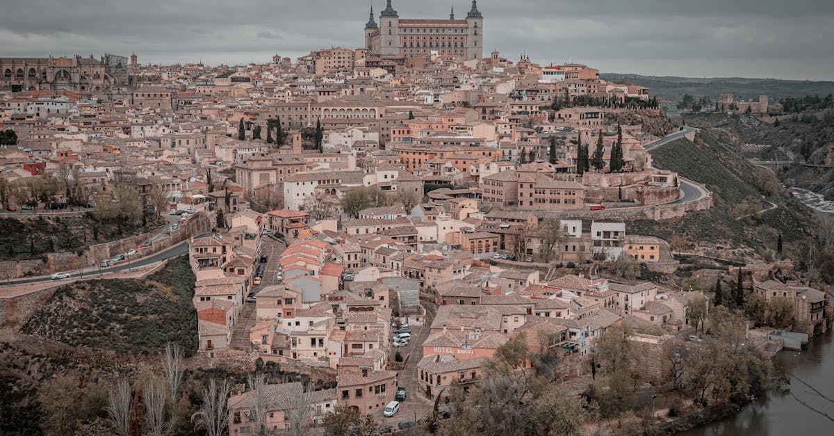 Discover the stunning architecture of Toledo, Spain from an elevated perspective, showcasing the city's rich history.