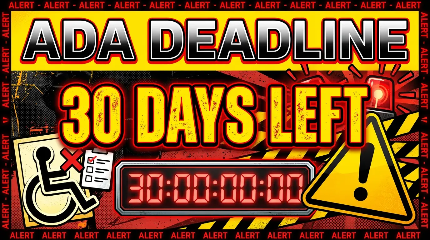 The ADA Website Compliance Deadline Is 30 Days Away: Here's What Your Business Needs to Do