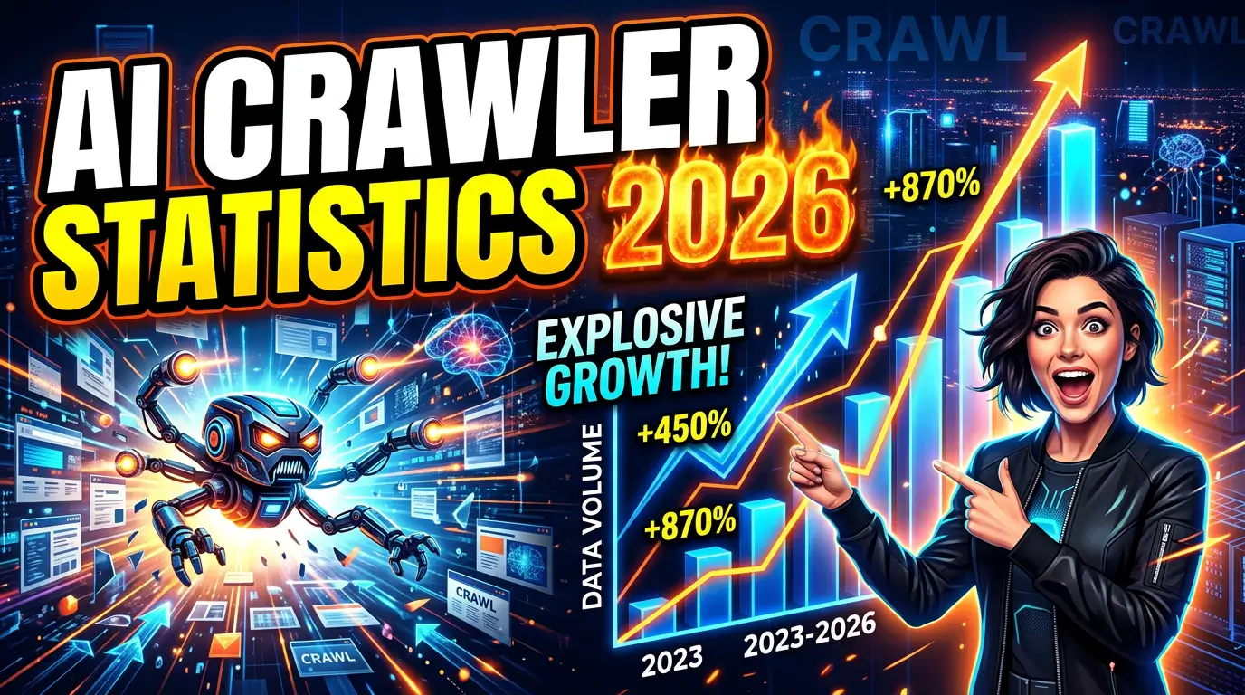 AI crawlers are changing website traffic, search referrals, server load, and content strategy. These sourced AI crawler statistics show what business owners and web teams need to watch in 2026.