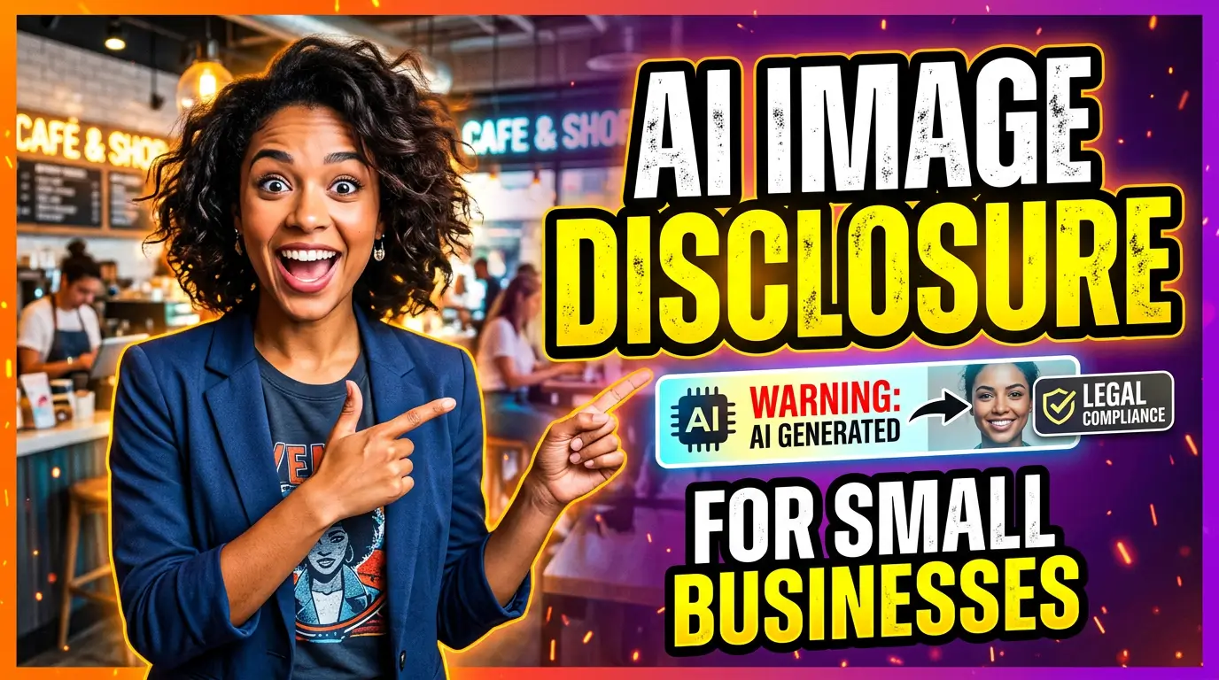 AI image disclosure checklist for small business websites