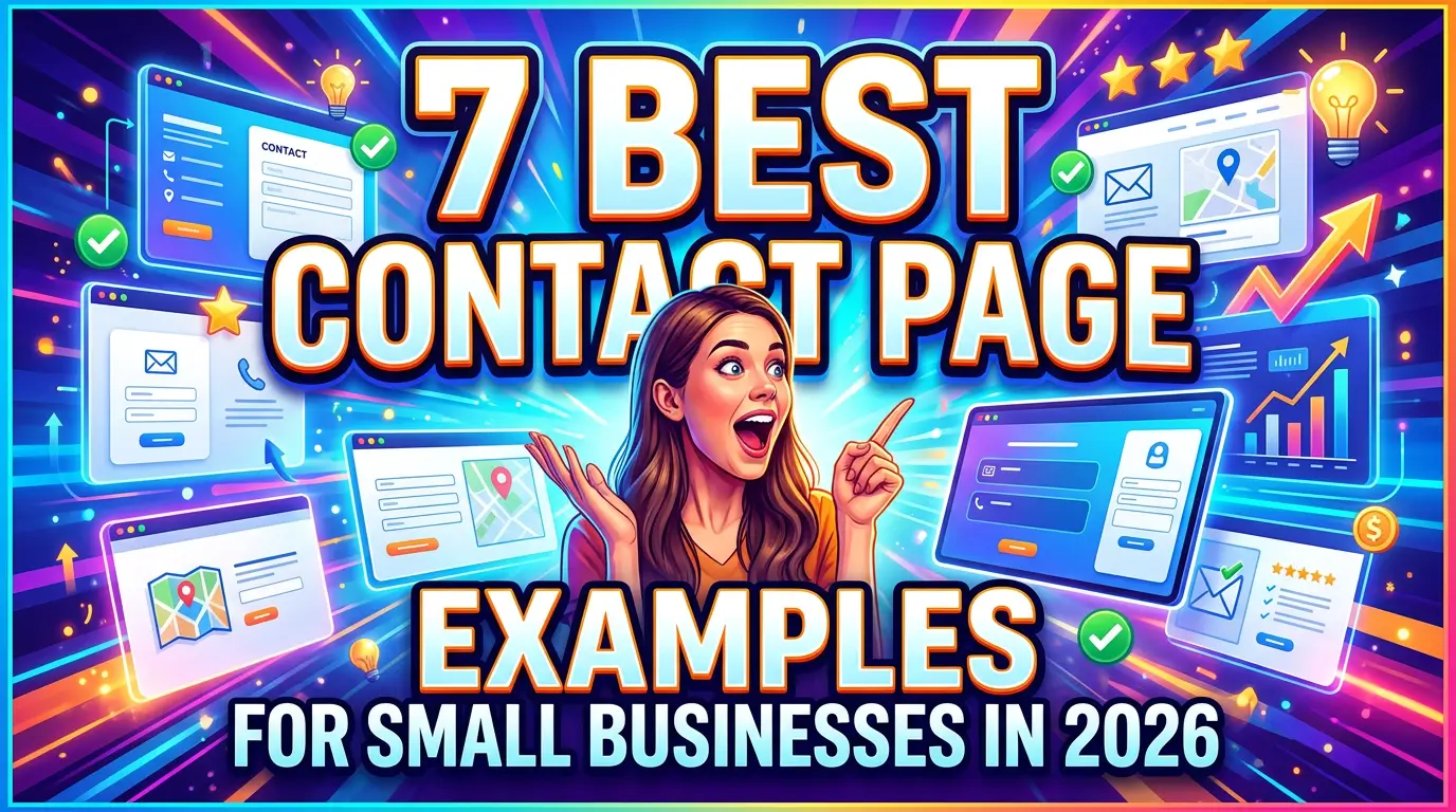 Most small-business contact pages make people work too hard. These 7 real examples show how to route leads faster, reduce form drop-off, and turn a basic contact page into a conversion page in 2026.