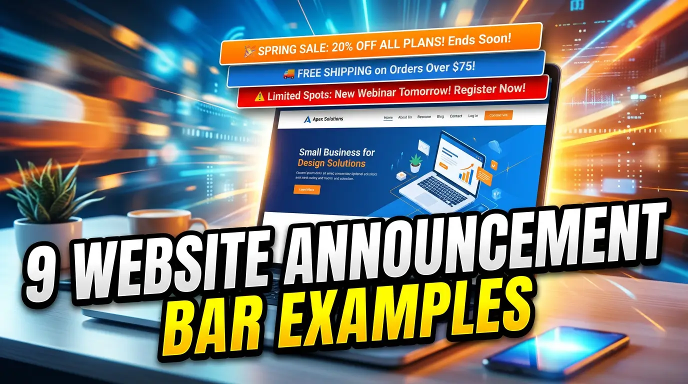 9 Best Website Announcement Bar Examples for Small Business Websites