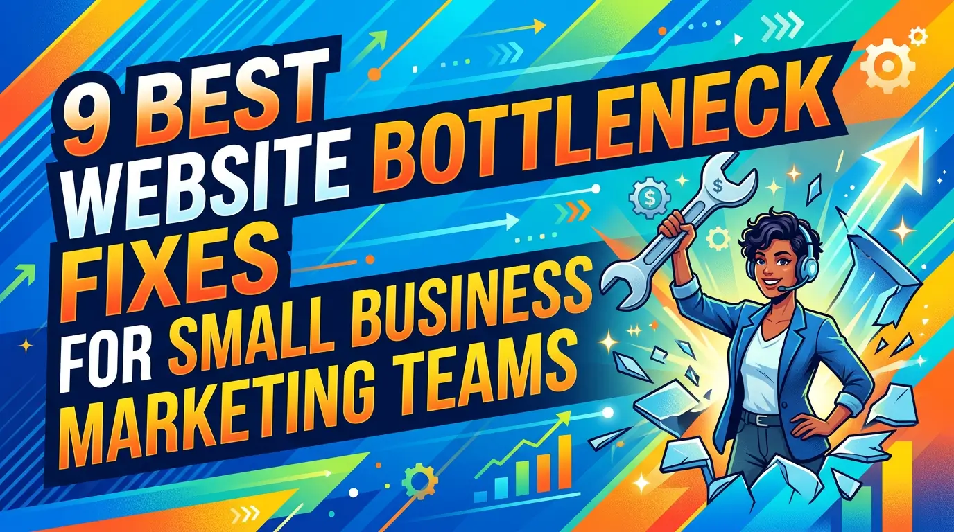 Find and fix the website bottlenecks that slow down leads, approvals, reporting, page launches, and revenue for small business marketing teams.