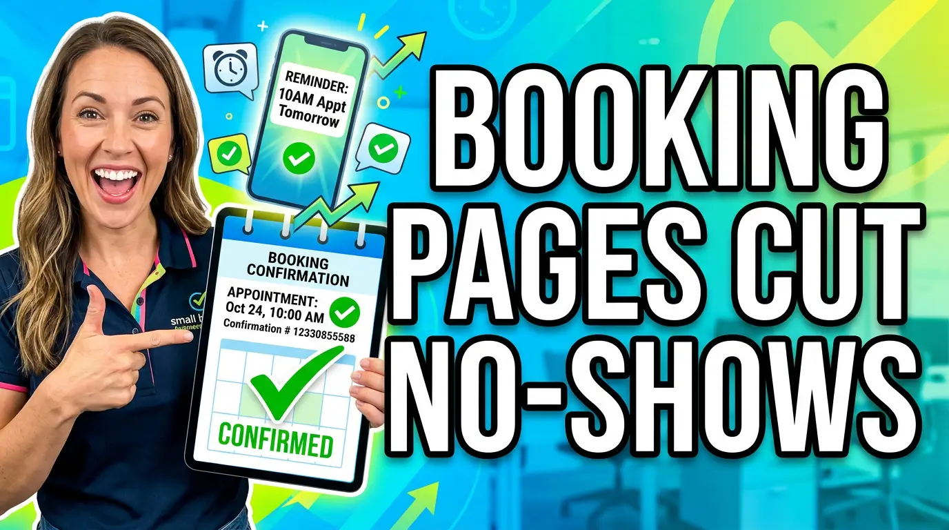 Booking confirmation page that reduces no-shows