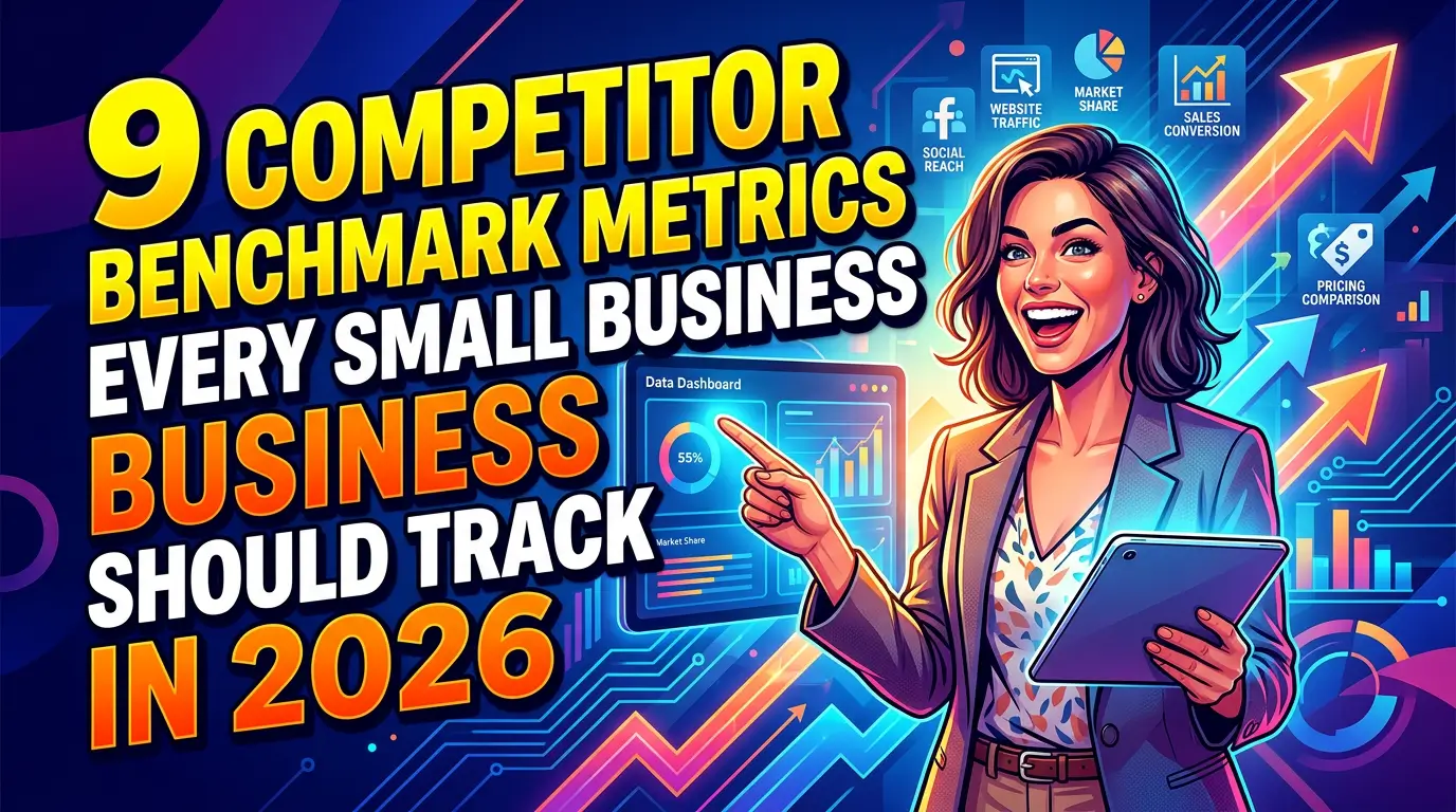 Most small businesses do competitor research too loosely. These 9 benchmark metrics help you compare your site, marketing, and local presence against real competitors, then act on what you find.