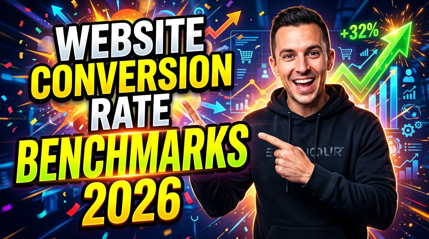2026 website conversion rate benchmarks by industry for ecommerce and lead generation