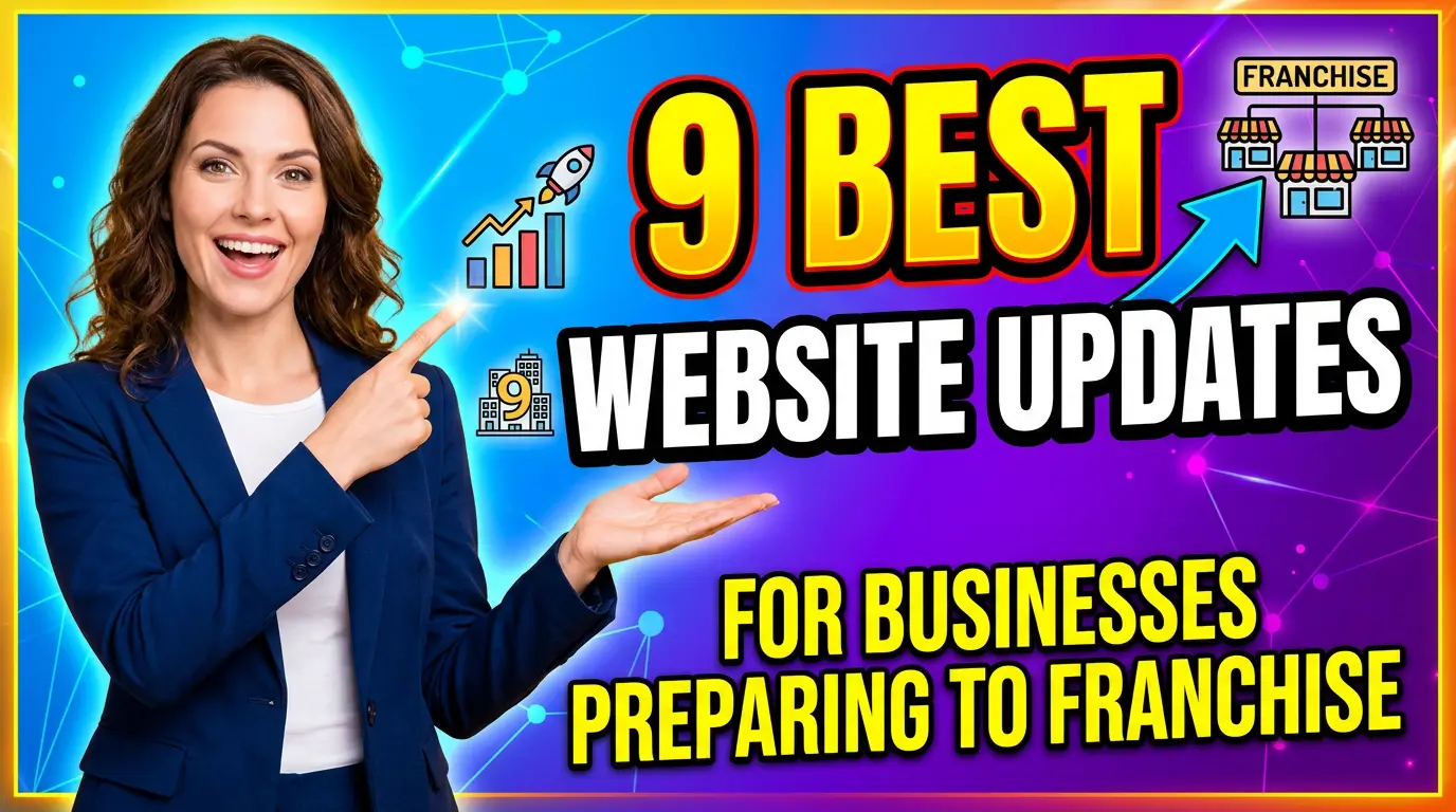 Website update plan for a growing business preparing to franchise and support multiple locations