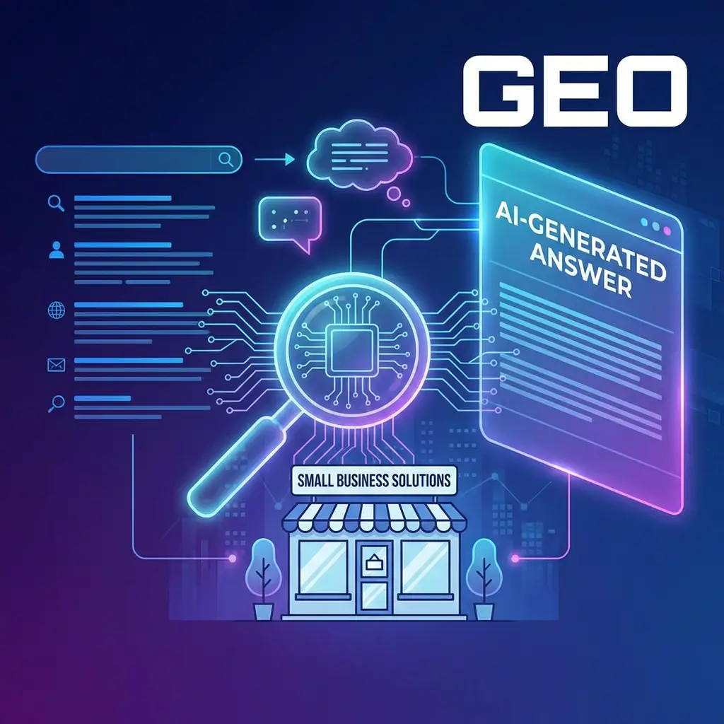 AI search is reshaping how customers find businesses. Generative Engine Optimization (GEO) helps your small business show up in AI-generated answers — and it's easier than you think.