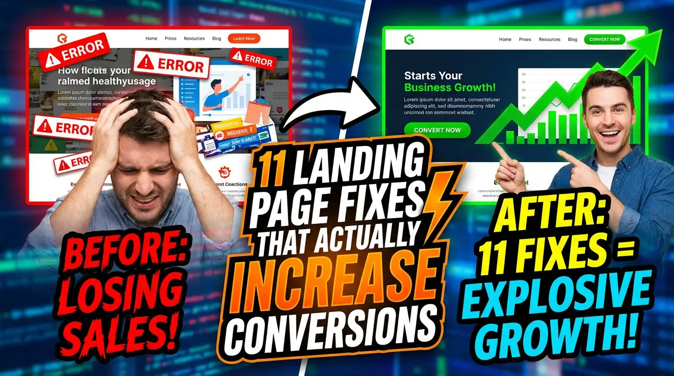 Most landing pages convert under 3%. These 11 fixes, backed by real data, can double or triple your conversion rate without a full redesign.