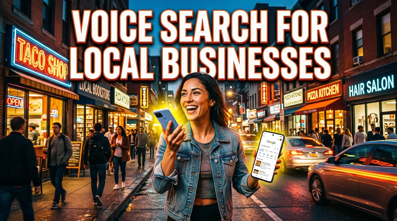Smartphone voice assistant showing local business search results for nearby service providers