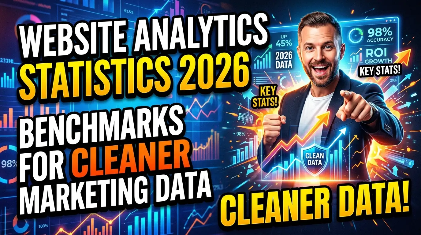 Use these website analytics statistics to benchmark GA4 usage, tracking quality, consent, third-party scripts, attribution, and reporting before bad data wastes your budget.