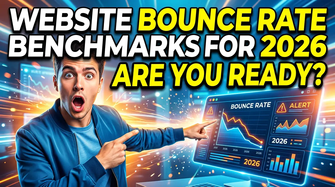A source-linked guide to bounce rate benchmarks for 2026, with current numbers from Google, Databox, Contentsquare, and Unbounce so business owners and web pros can judge performance more accurately.