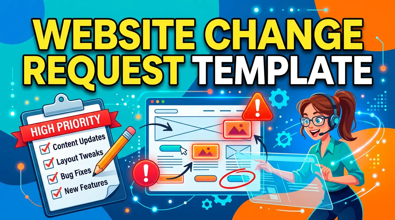 Website change request template for preventing web project scope creep