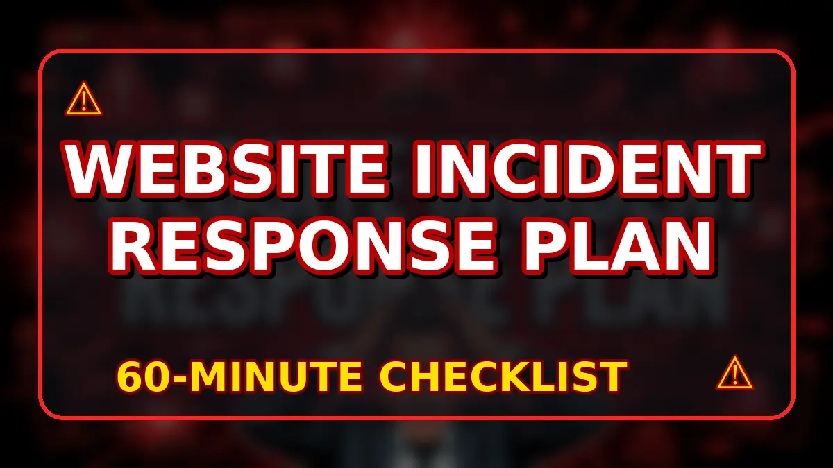Website Incident Response Plan Template: The 60-Minute Checklist for Small Businesses