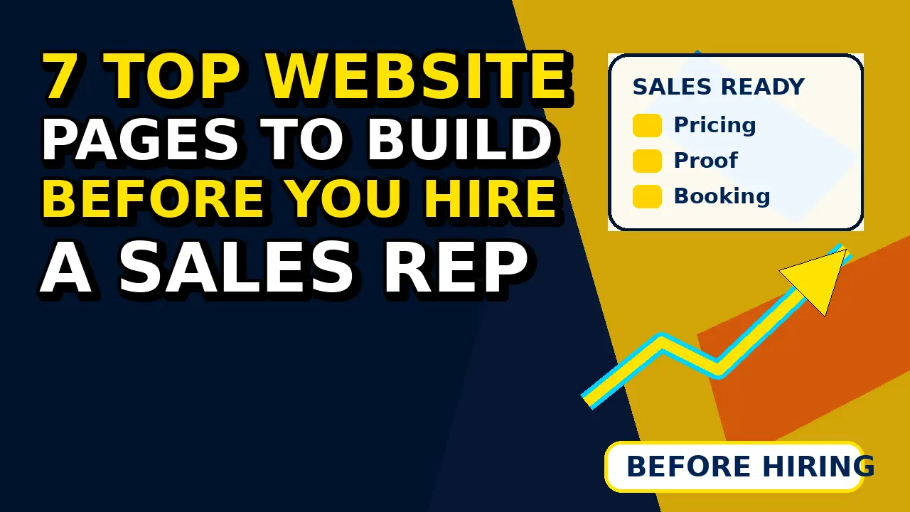 Hiring sales help before your website can answer basic buyer questions is expensive. Build these seven pages first so every call starts warmer.